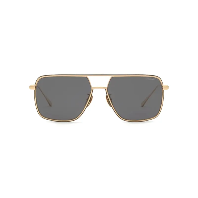CHOPARD Enamel Titanium Irregular Shape Sunglasses Men's Gold-1