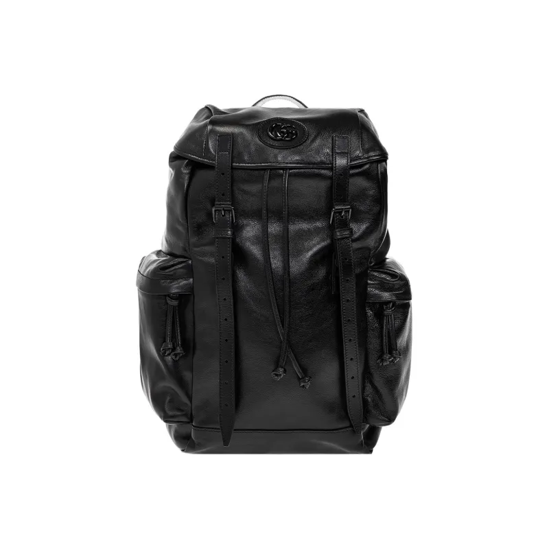GUCCI Leather Backpack Men's Black-0