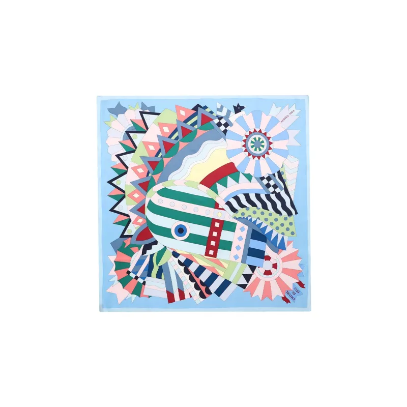 HERMES Celebration Steed Silk Scarves Women's-1