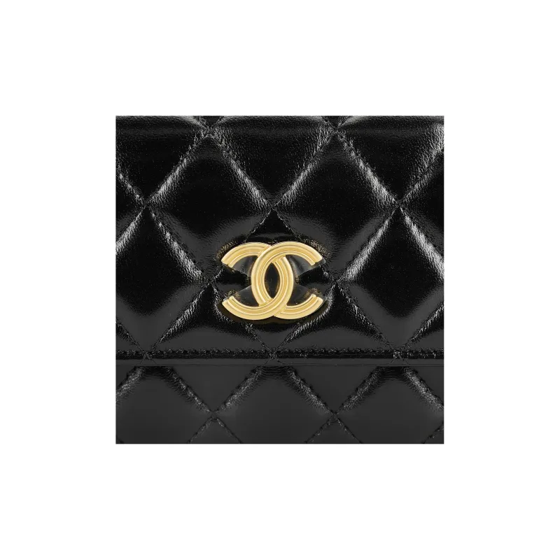 CHANEL Classic Flap CF Lambskin Shoulder Bag, Crossbody Bag Women's Black-4