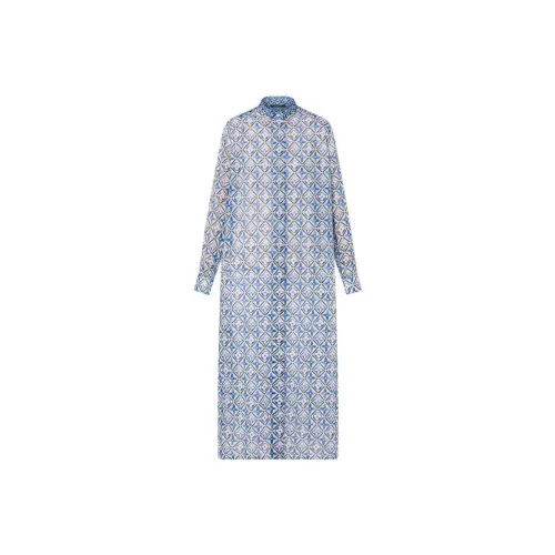 LOUIS VUITTON Long-Sleeved Dresses Women's Blue