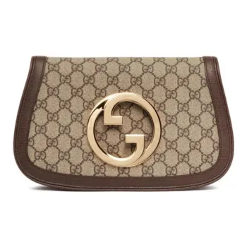 GUCCI Blondie Canvas With Leather Binding Flap Bag, Chain Bag, Shoulder Bag Canvas Bag, Handbag, Shoulder Bag Women's