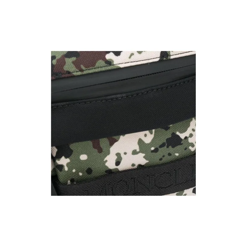 Moncler Polyamide With Leather Portable One Shoulder Crossbody Fanny Pack Men's Camouflage-3