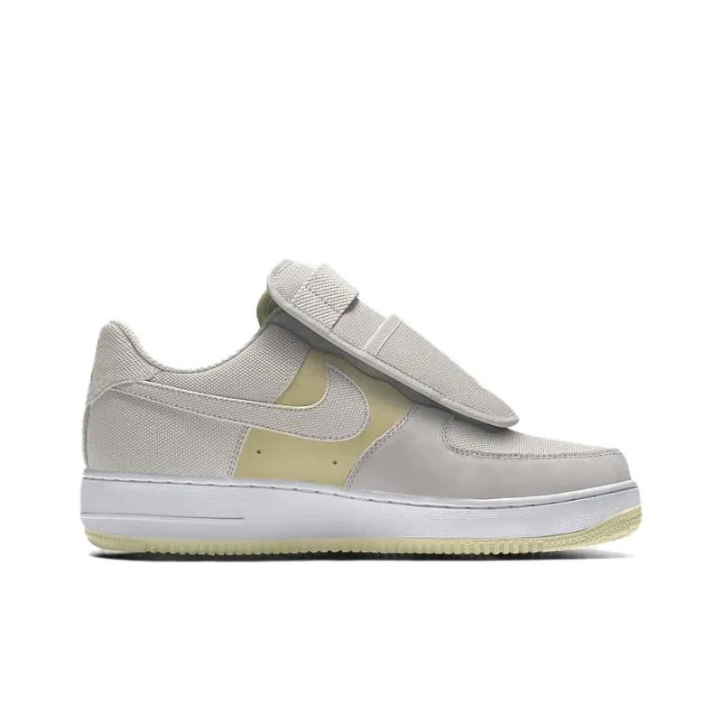Nike Air Force 1 Cushioning Wear-Resistant Low-Top Skateboard Shoes Unisex Light Yellow-1