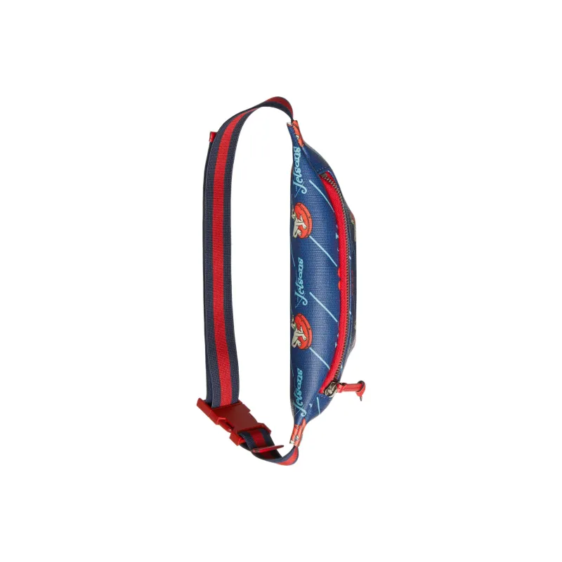 GUCCI Canvas With Leather Fanny Pack Kids' Blue-4