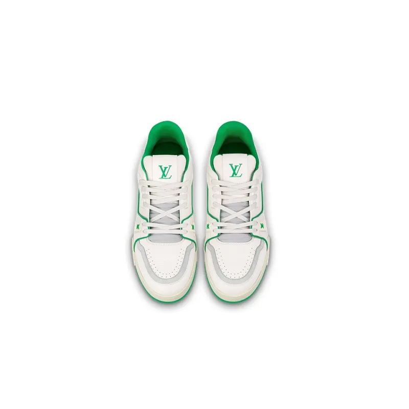 LOUIS VUITTON Trainer Low Top Stylish Skateboarding Shoes Men's Green-2