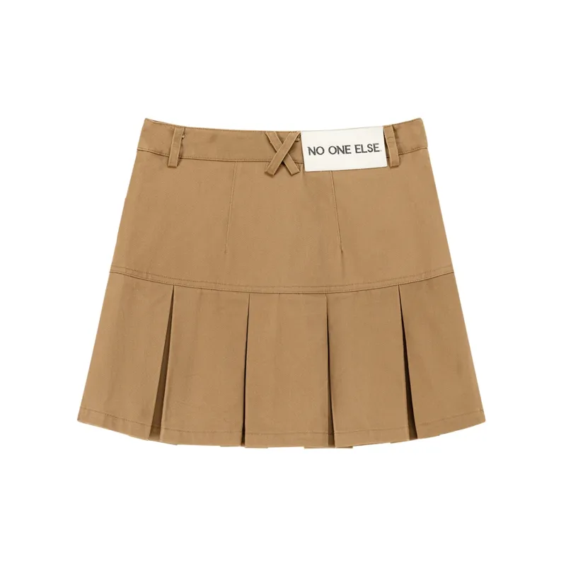 NO ONE ELSE Casual Short Skirts Women's Coffee-1