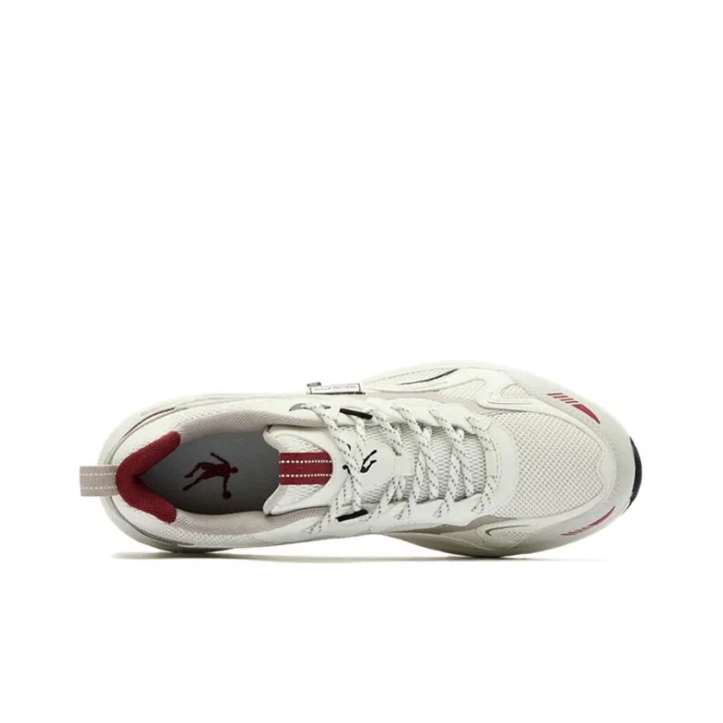 QIAODAN Cherry Shoes Running Shoes Men Low Top White Red-4