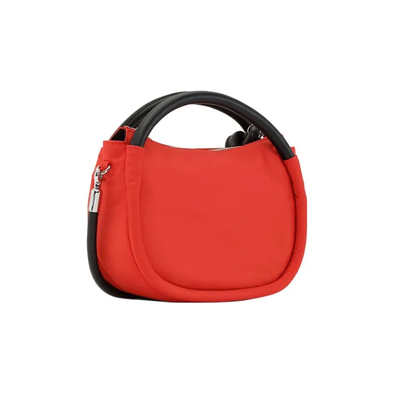 GANNI Recycled Polyamide With Recycled Leather Shoulder Bag Crossbody Bag Handbag Mini Women's Red-1