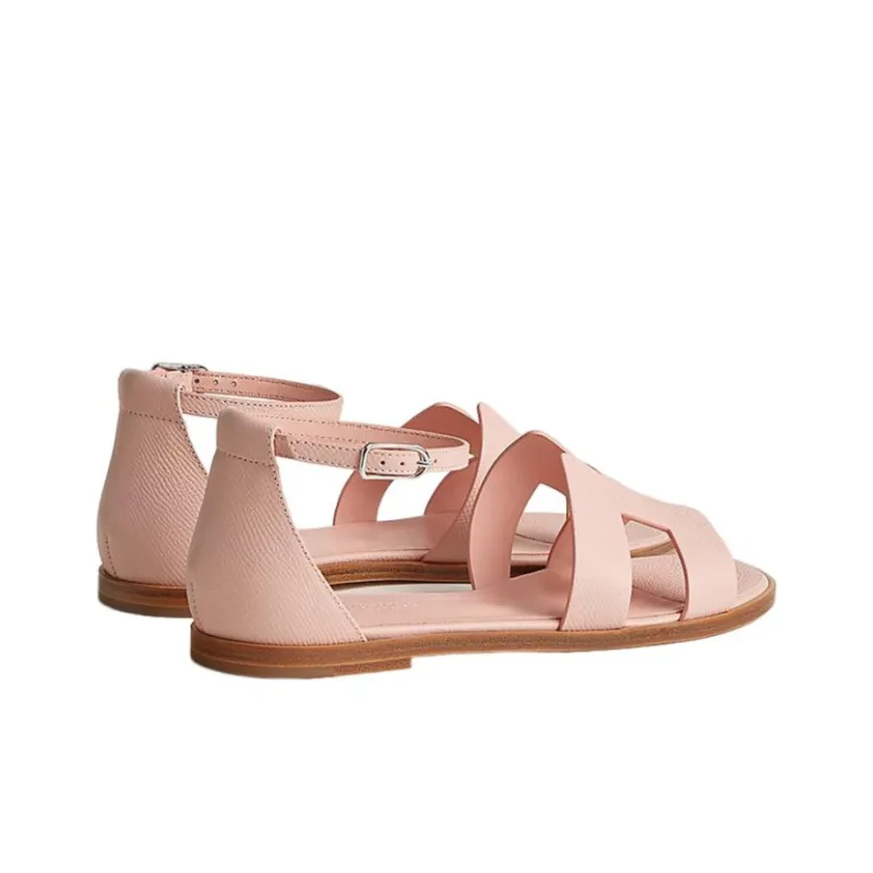 HERMES Santorini Strap Sandals Women's Rose-3