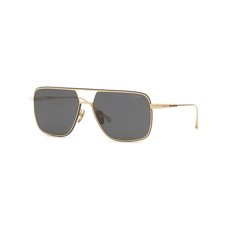 CHOPARD Enamel Titanium Irregular Shape Sunglasses Men's Gold-0