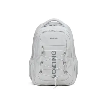 AOKING AK Water Resistant Oxford Backpack Large Size Unisex Light Gray/Light Purple/Black
