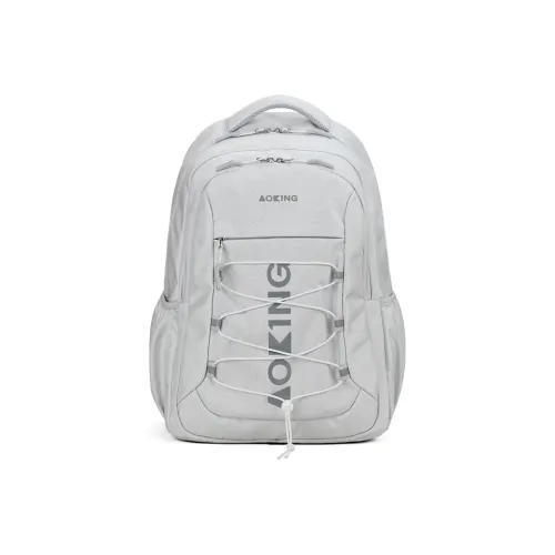 AOKING AK Water Resistant Oxford Backpack Large Size Unisex Light Gray/Light Purple/Black