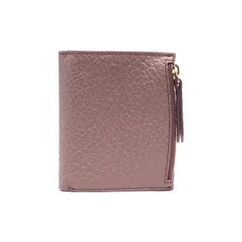 Maison Margiela Pebble Texture Calfskin Wallet Men's Pink