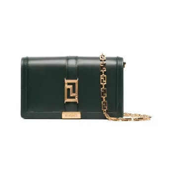 FANSIZHE Greca Goddess Calfskin Envelope Bag, Handbag, Shoulder Bag Women's Dark Green