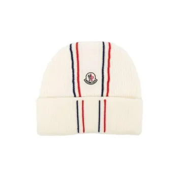 Moncler Tricolor Virgin Wool Beanie
