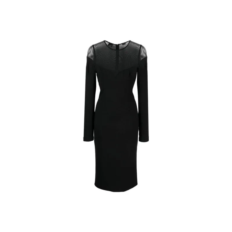 PINKO Long Sleeved Dresses Women's Black-1