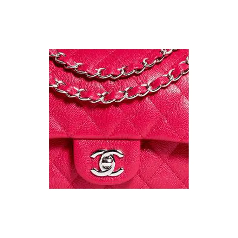 CHANEL Classic Flap CF One Shoulder Crossbody Clutch Women's Dark Pink-1