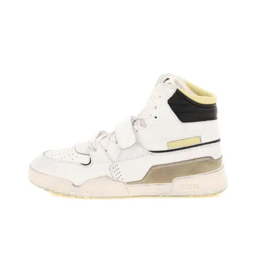 ISABEL Walking Alsee High Top Skateboard Shoes Women's White Yellow