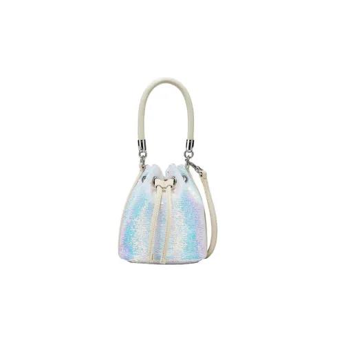 MARC JACOBS Sequins Patchwork Leather Trim Bucket Bag Handbag Shoulder Bag Crossbody Bag Mini Women's Multicolor