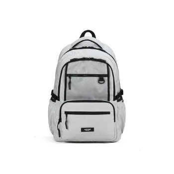 AOKING AK Polyester Backpack Large Size Unisex Light Gray/Black/Light Purple