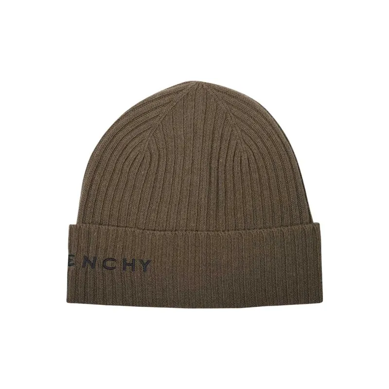 Givenchy Ribbed Embroidered Logo Beanie-1