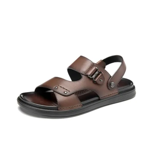 AOKANG Beach Sandals Men Brown