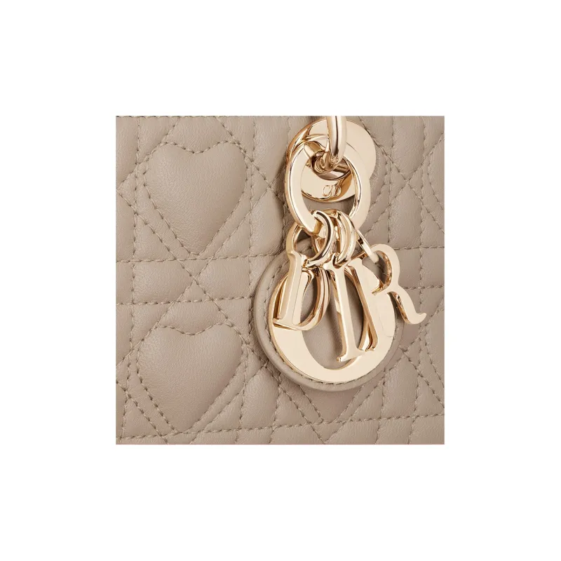 DIOR Lady D-JOY Sheepskin Shoulder Bag Crossbody Bag Handbag Extra Mini Women's Rouge Beige-6