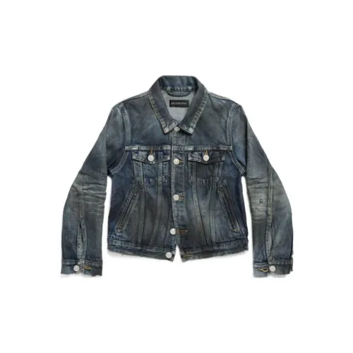 Balenciaga Denim Jackets Women's Blue