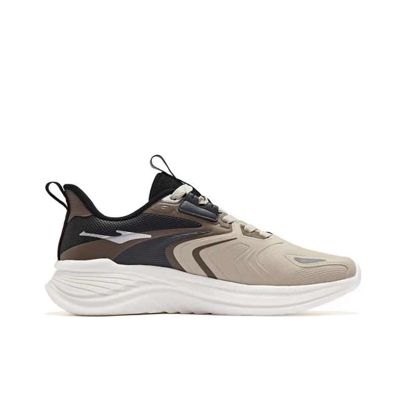 Erke Shuttle 2.0 Cushioning Wear Resistant Low Top Running Shoes Men's White Black-1