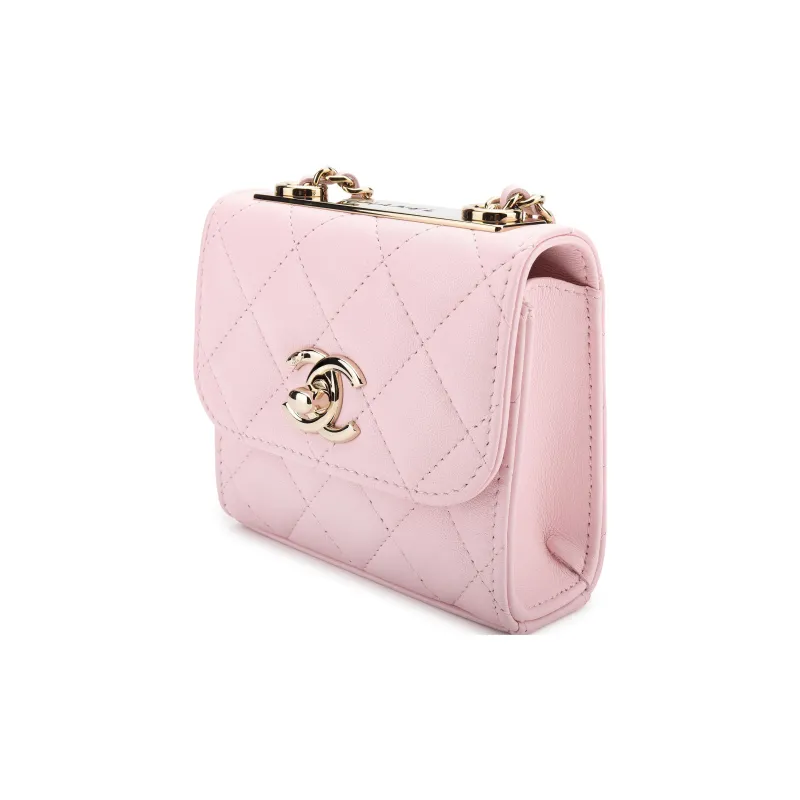 CHANEL Trendy CcWOC Sheepskin Shoulder Bag, Crossbody Bag Mini Women's Pink-1