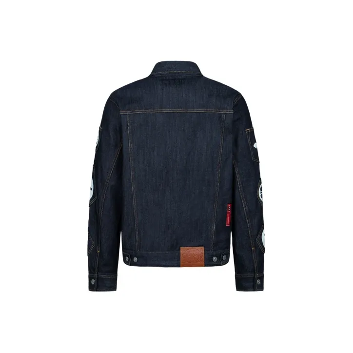 EVISU Denim Jackets Men Denim Blue-1