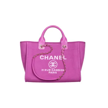 CHANEL Calfskin Tote Bag, Shopping Bag, Shoulder Bag, Crossbody Bag, Handbag Trumpets Women's Purple
