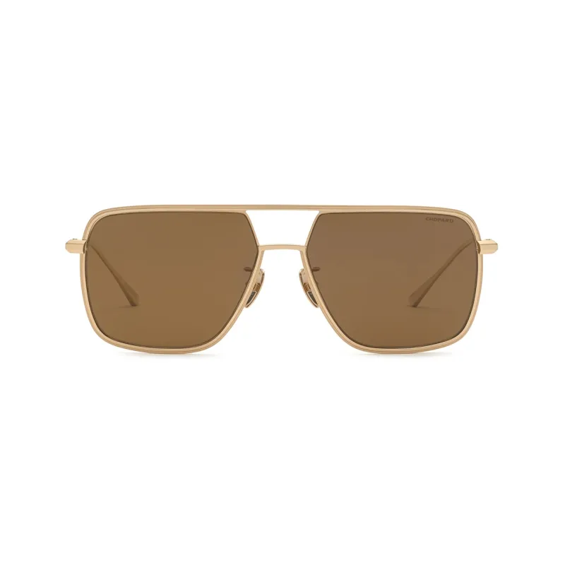 CHOPARD Titanium Aviator Sunglasses Men's Gold-1