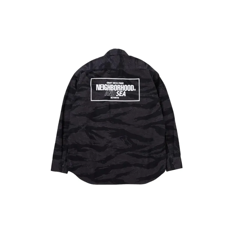 NEIGHBORHOOD X Wind And Sea Camouflage Officer Shirt-2