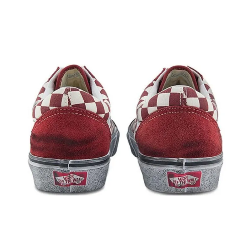 Vans Old Skool Stressed 'Check Red White'-3