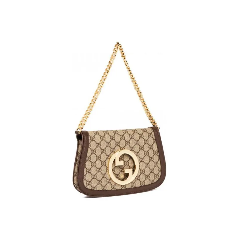 GUCCI Blondie Canvas With Leather Binding Flap Bag, Chain Bag, Shoulder Bag Canvas Bag, Handbag, Shoulder Bag Women's-2