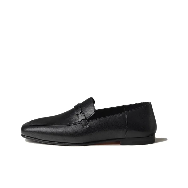 HERMES Giovanni Loafers Women's Black-0