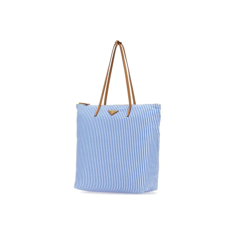 PRADA Recycled Nylon Tote Bag Shopping Bag Shoulder Bag Handbag Regular Women's Blue-1