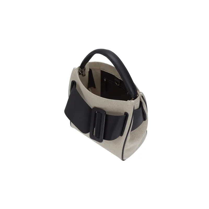 BOYY Canvas With Calfskin Canvas Bag Shoulder Bag Crossbody Bag Handbag Women's Apricot/Black-3