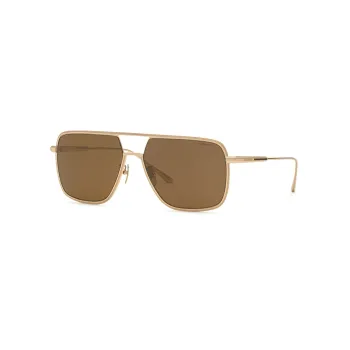 CHOPARD Titanium Aviator Sunglasses Men's Gold