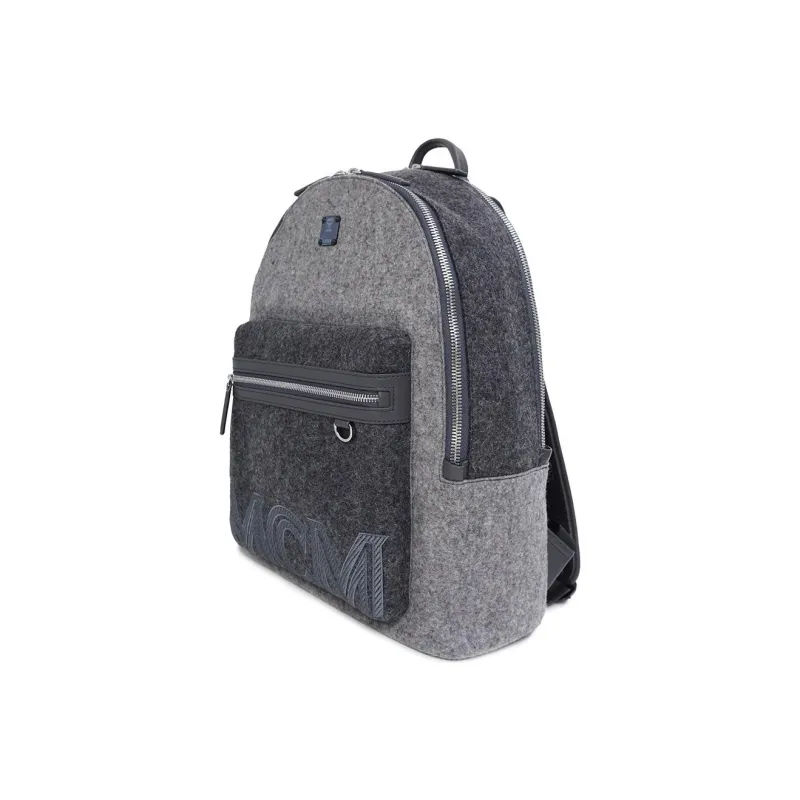MCM Multicolor Wool Backpack Regular Women's Gray-1