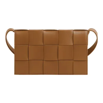 Bottega Veneta CASSETTE Sheepskin Tofu Bag Handheld Shoulder Bag Crossbody Bag Regular Women's Timber