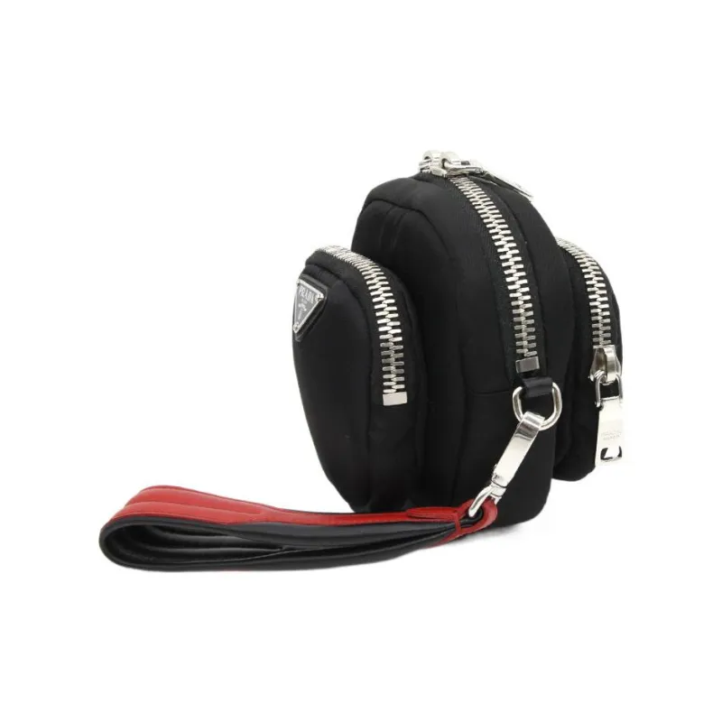 PRADA Nylon Clutch Coin Purse Regular Women's Black-1