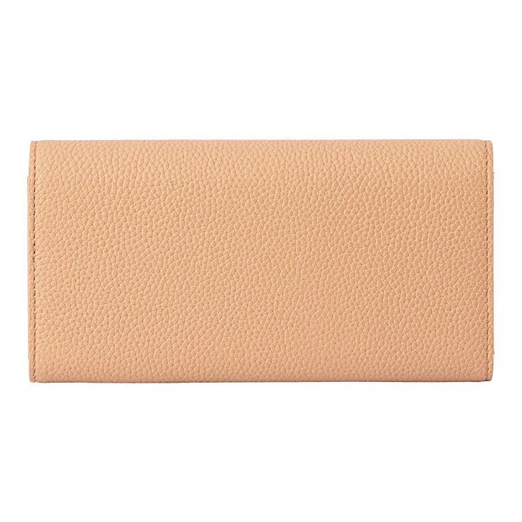 VANESSA HOGAN Cow Leather Long Card Holder, Coin Purse, Wallet Women's Nude Pink-3