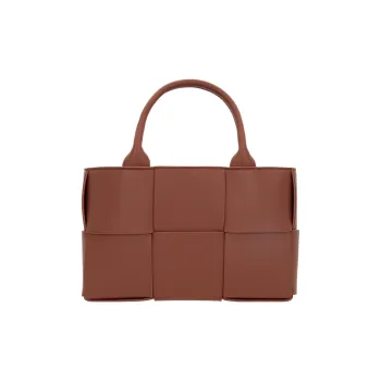 Bottega Veneta ARCO Sheepskin Tote Bag Shopping Bag Handbag Mini Women's Wood Color