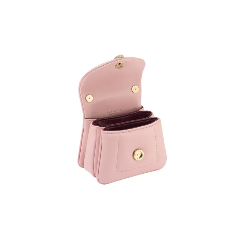 BVLGARI Serpenti Reverse Calfskin Shoulder Bag Crossbody Bag Handbag Extra Mini Women's Pink-2
