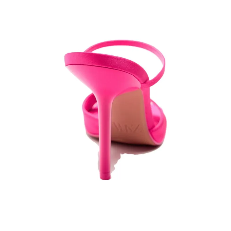 ZARA Strap Sandals Women's Peach Pink-4