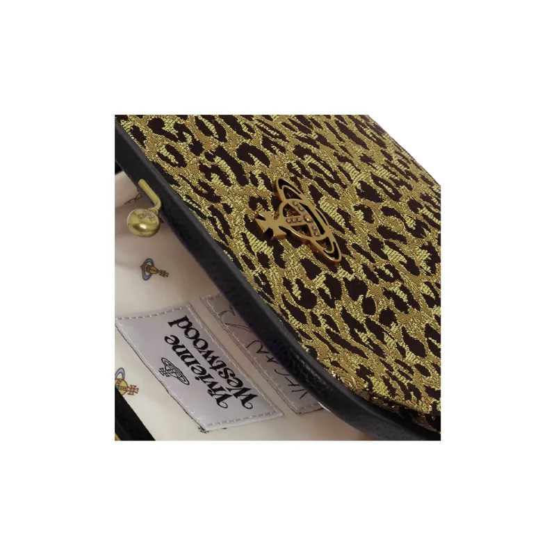 Vivienne Westwood Polyester Polyamide Blend Portable One Shoulder Clutch Women's Leopard Print-2
