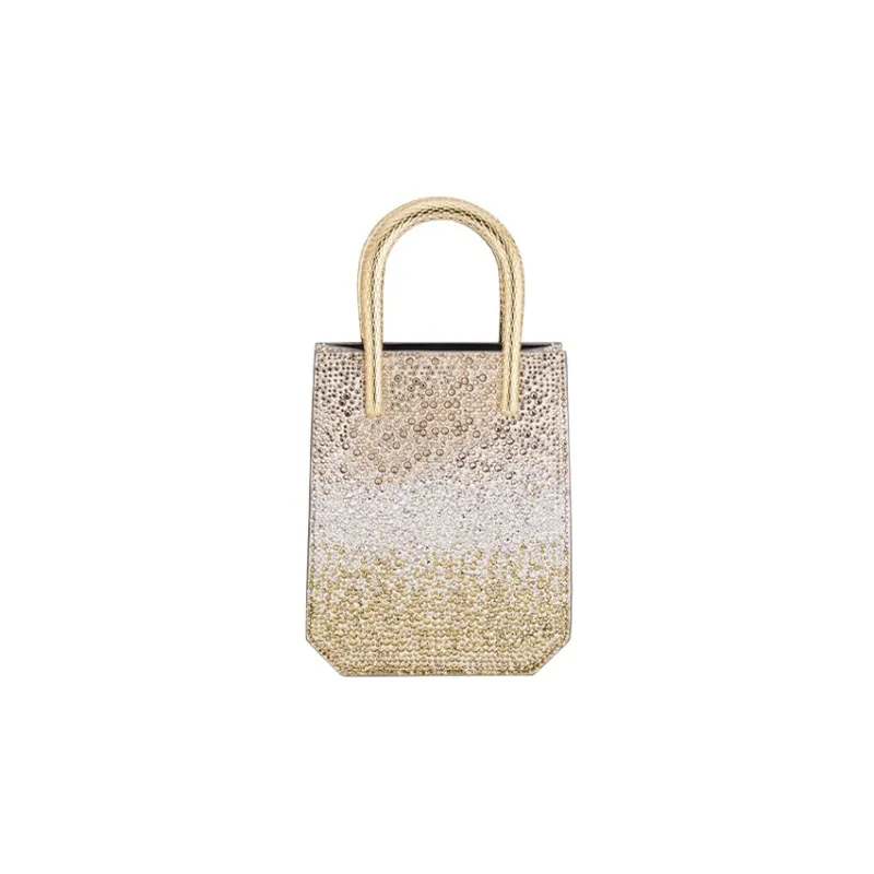 BVLGARI Serpenti Series Suede Tote Bag Shopping Bag Shoulder Bag Crossbody Bag Handbag Mini Women's Gold/White-2